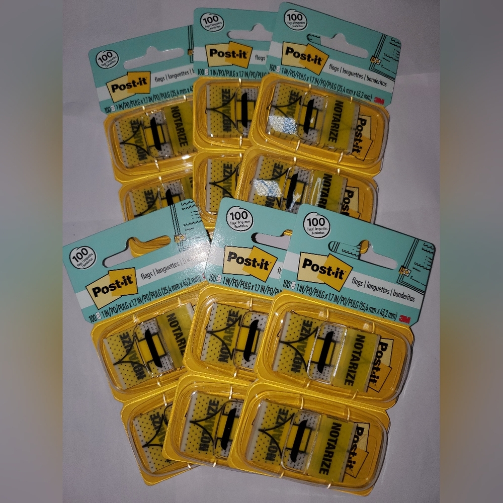 6 Twin Packs Post-it Notarize Flags